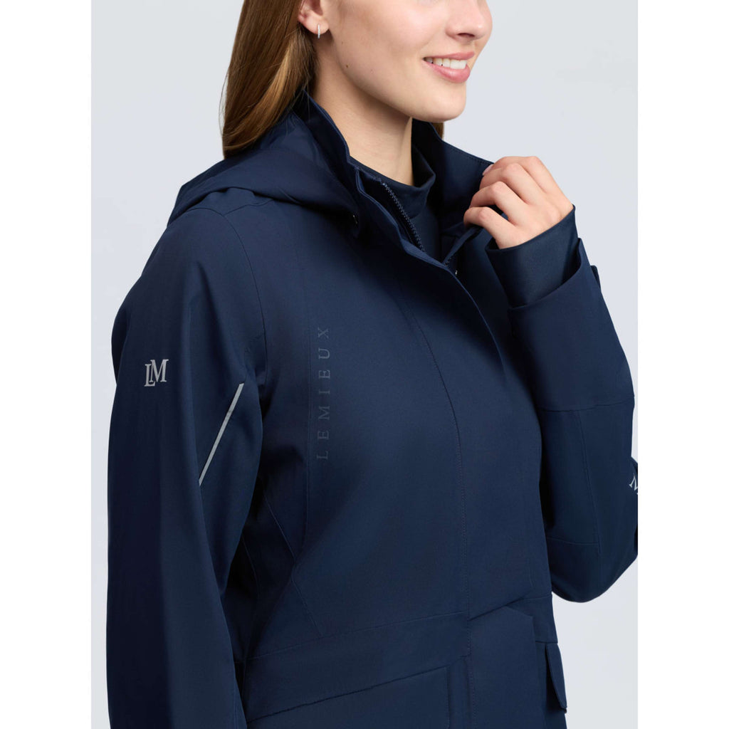 LeMieux Veste Longue Stormwear Performance Riding Marine