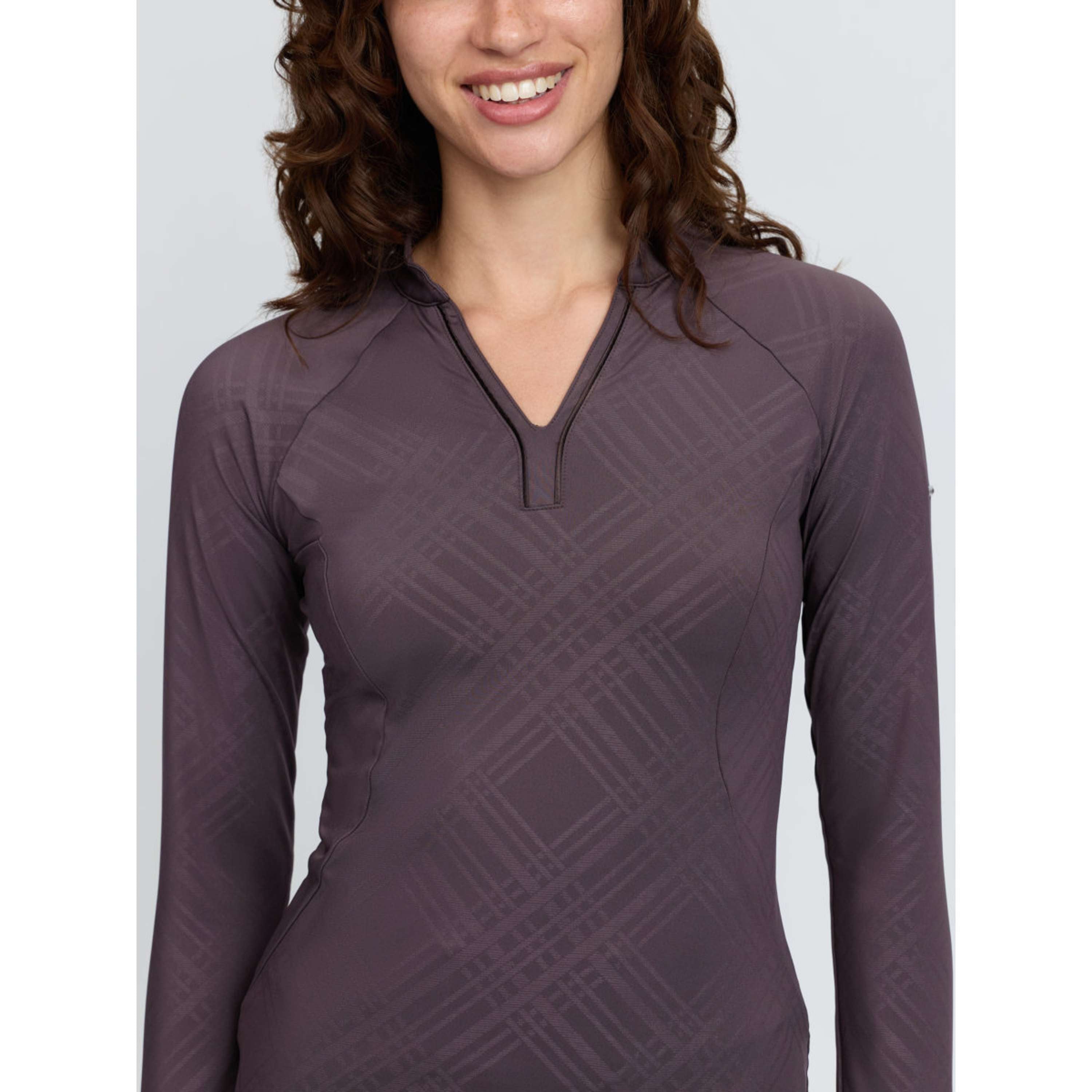 LeMieux Baselayer Heritage Check Longues Manches Cocoa