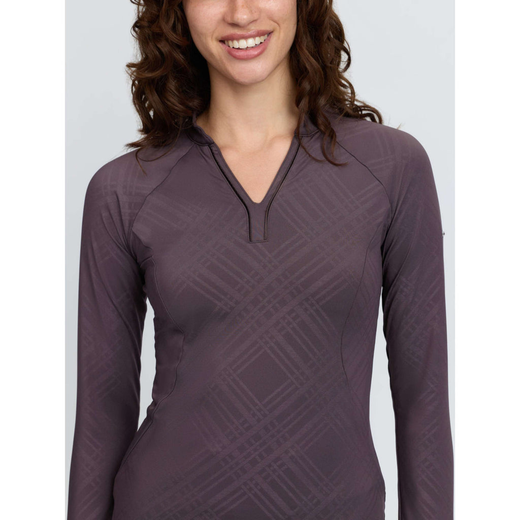 LeMieux Baselayer Heritage Check Longues Manches Cocoa