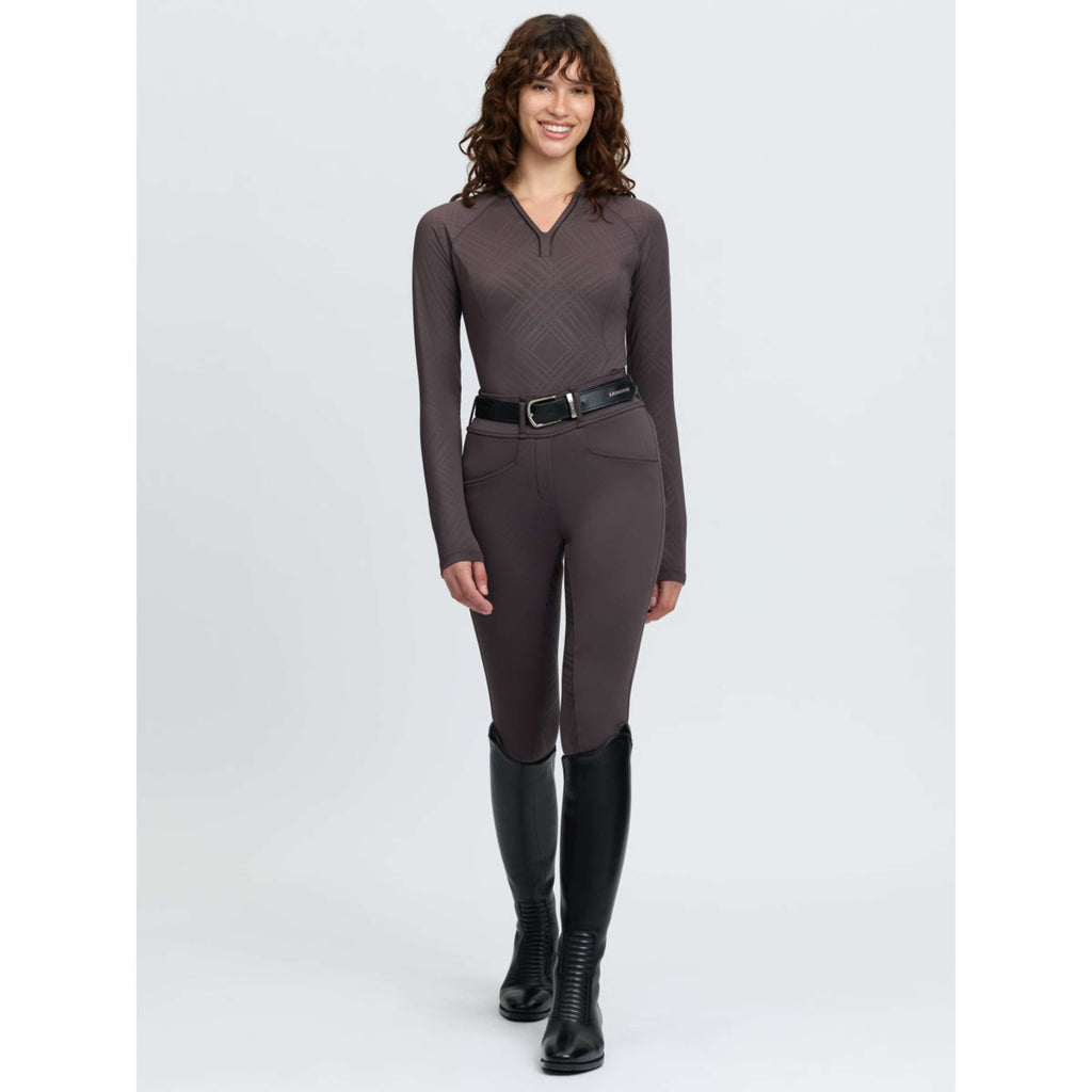 LeMieux Baselayer Heritage Check Longues Manches Cocoa