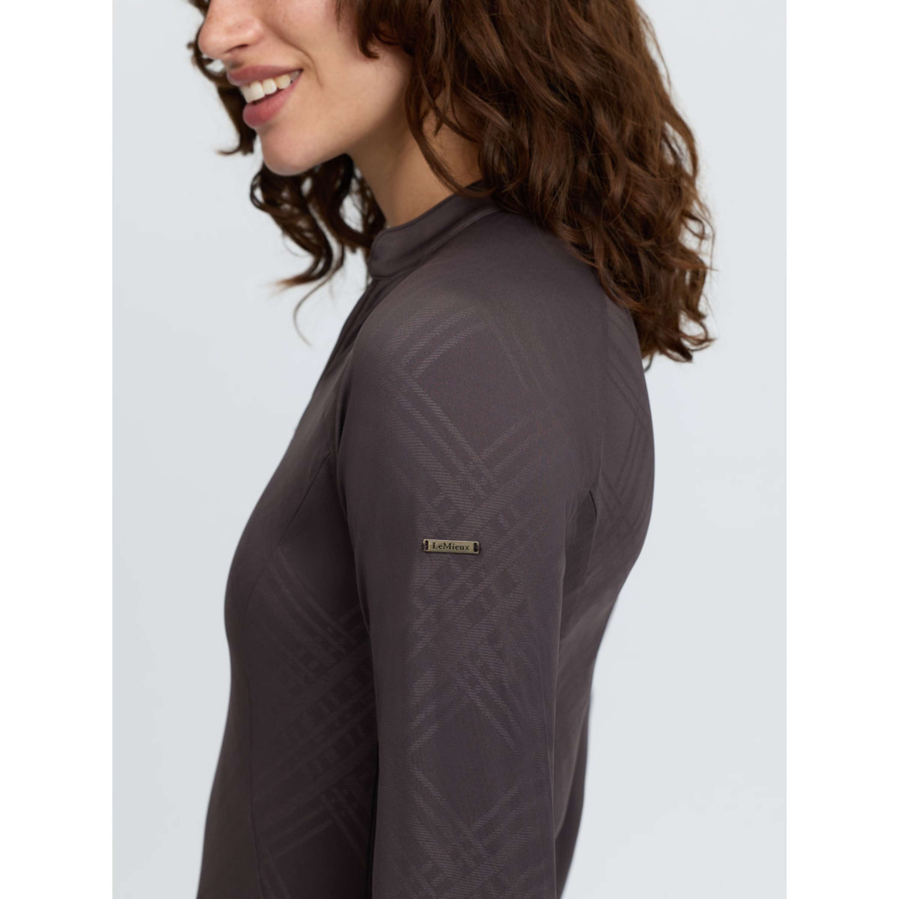 LeMieux Baselayer Heritage Check Longues Manches Cocoa