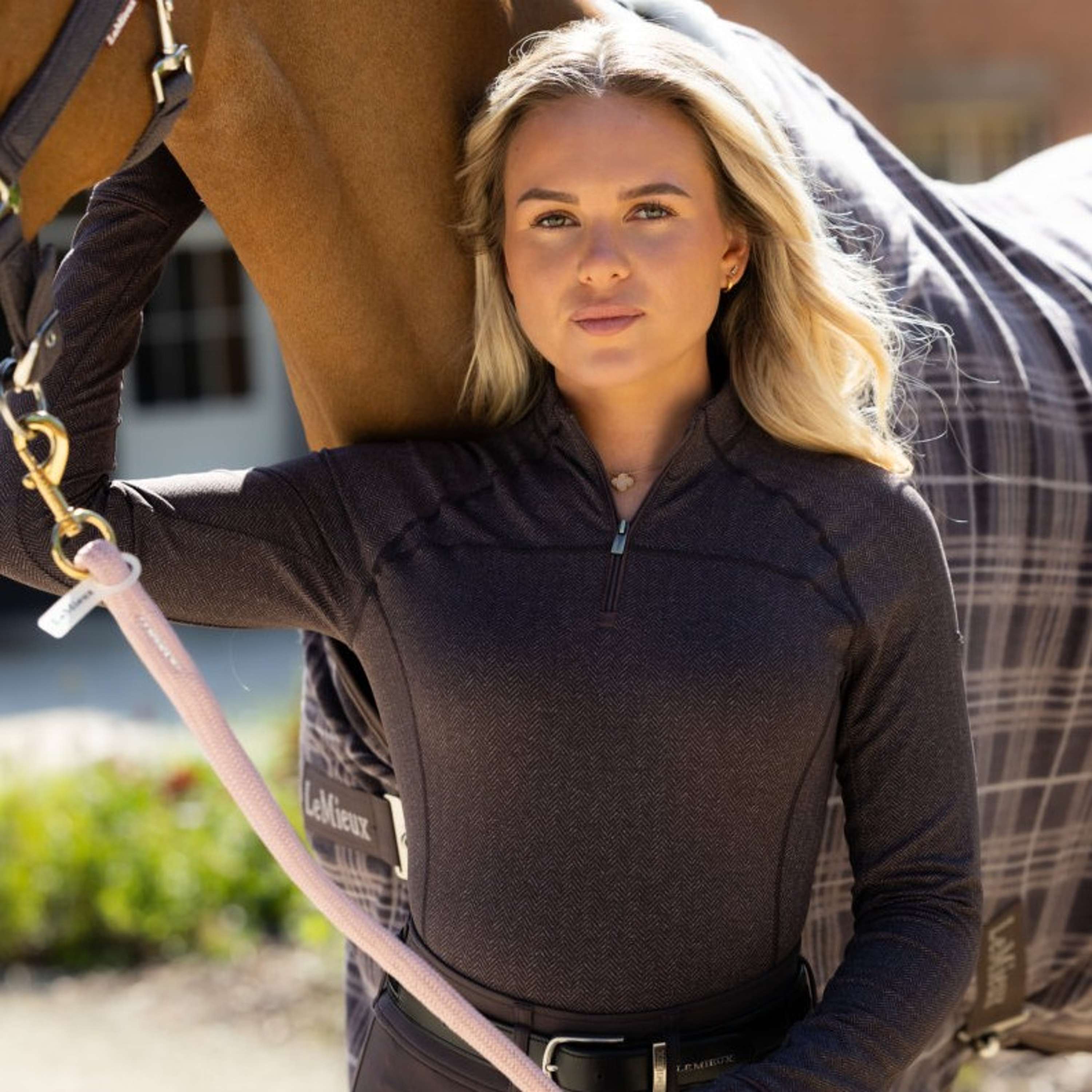 LeMieux Baselayer Heritage Herringbone Cocoa