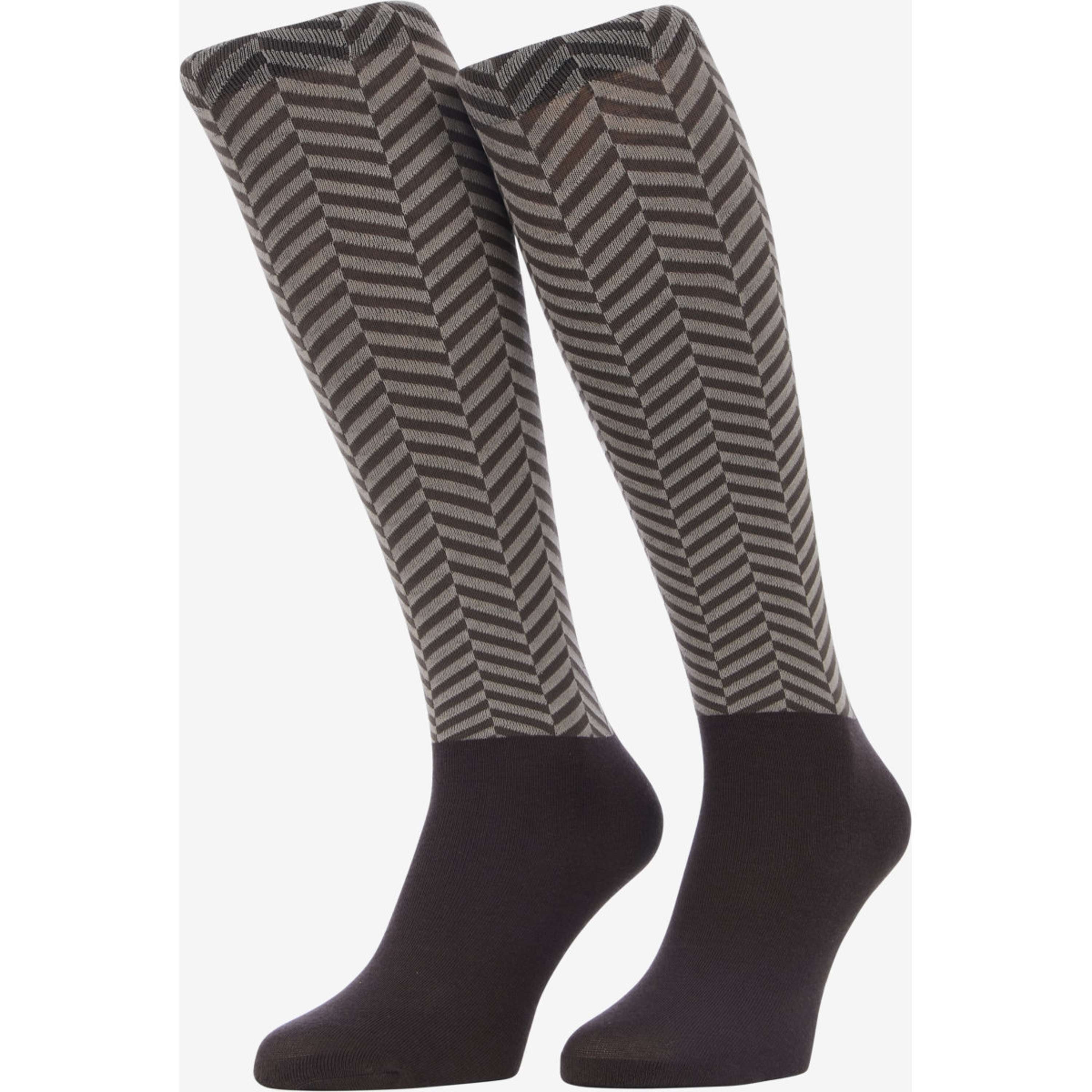 LeMieux Chaussettes d'Équitation Heritage Footsie Cocoa