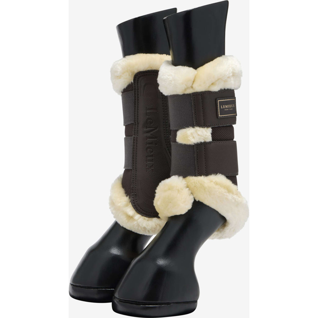 LeMieux Guêtres Heritage Fleece Edged Cocoa