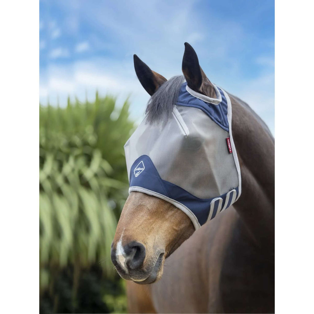 LeMieux Masque Anti-Mouches Amour Shield Pro sans Oreilles Marin