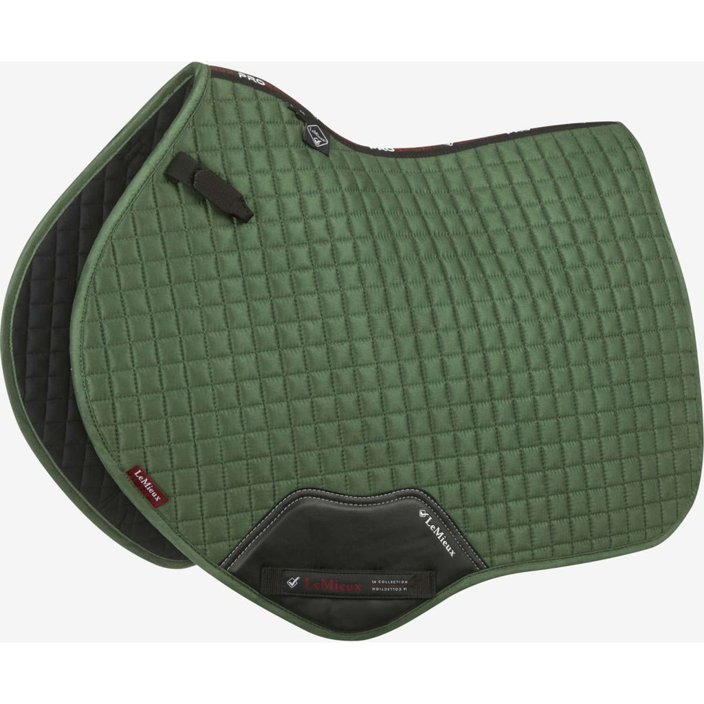 LeMieux Tapis de Selle Suede Square Close Contact Hunter Green