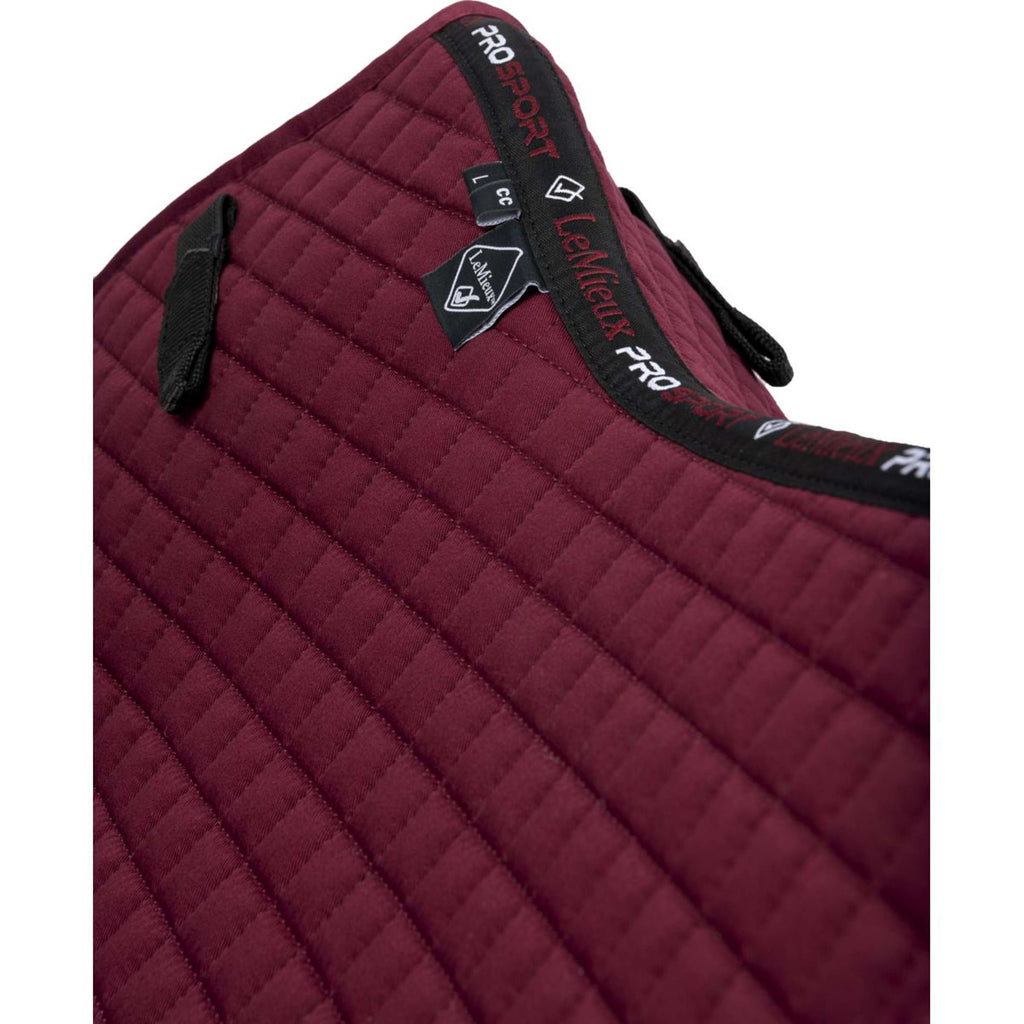 LeMieux Tapis de Selle Cotton Square Close Contact Bordeaux