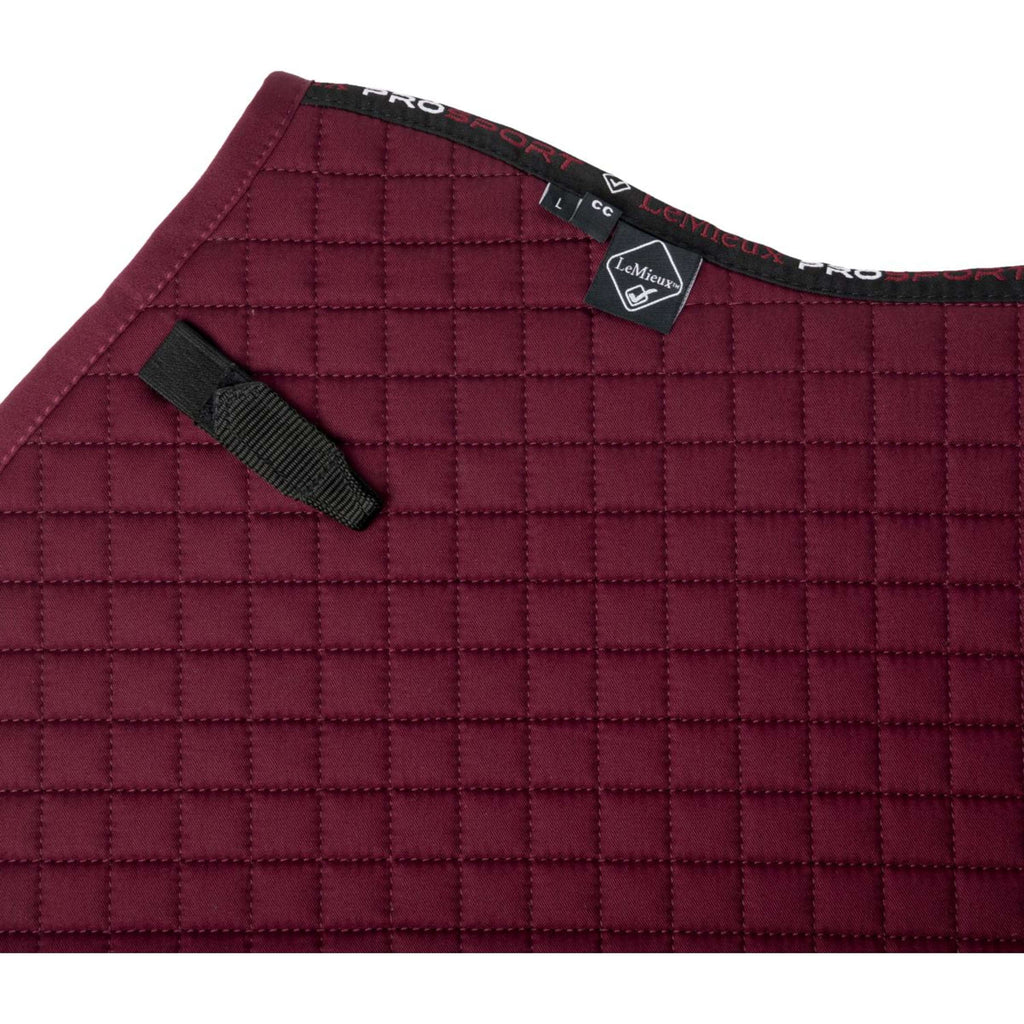 LeMieux Tapis de Selle Cotton Square Close Contact Bordeaux