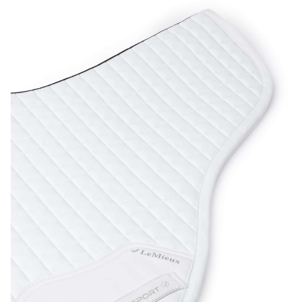 LeMieux Tapis de Selle Cotton Half Square Close Contact Blanc