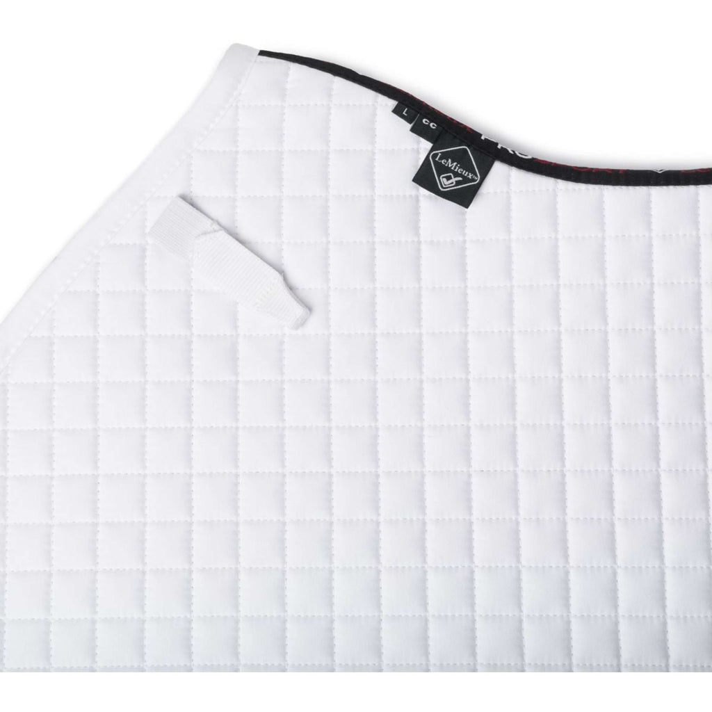 LeMieux Tapis de Selle Cotton Half Square Close Contact Blanc