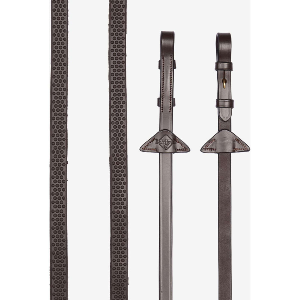 LeMieux Rênes Soft Rubber Havana/Brass