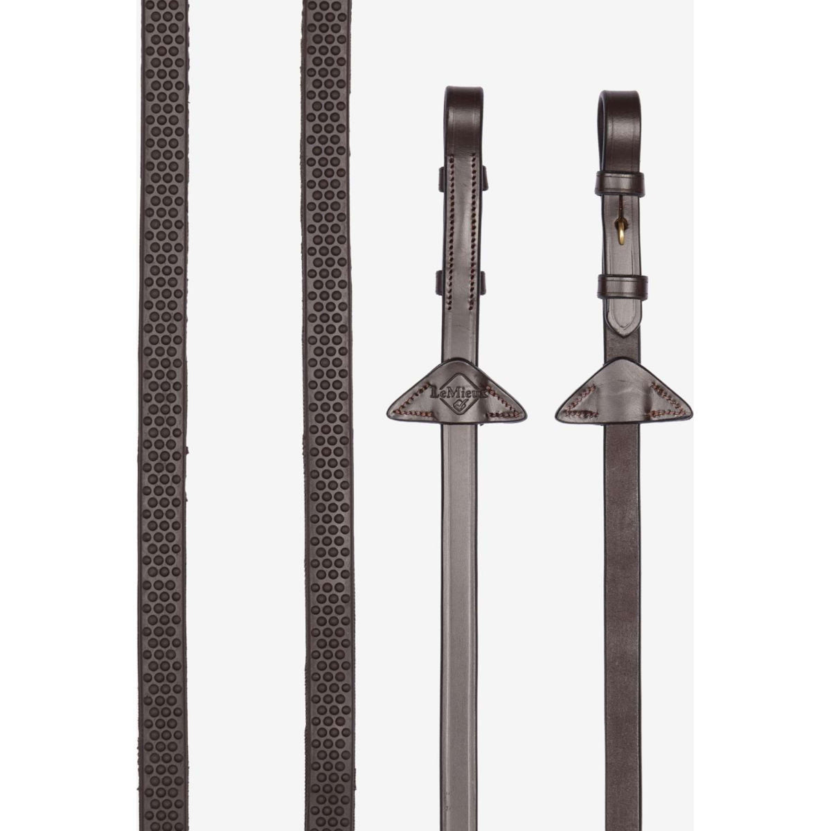 LeMieux Rênes Soft Rubber Havana/Brass