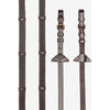 LeMieux Rênes Soft Rubber with Stoppers Havana/Brass