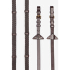 LeMieux Rênes Soft Rubber with Stoppers Havana/Brass
