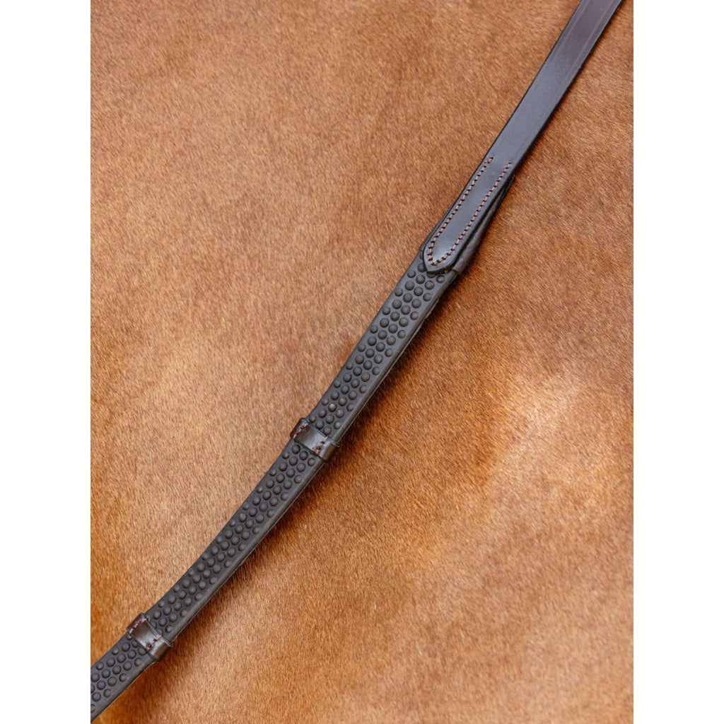 LeMieux Rênes Soft Rubber with Stoppers Havana/Silver