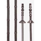 LeMieux Rênes Soft Rubber with Stoppers Havana/Silver