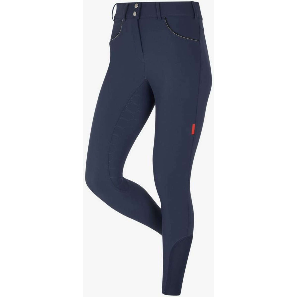 LeMieux Pantalon d'Équitation Victoria Silicone Fond de Peau Marin