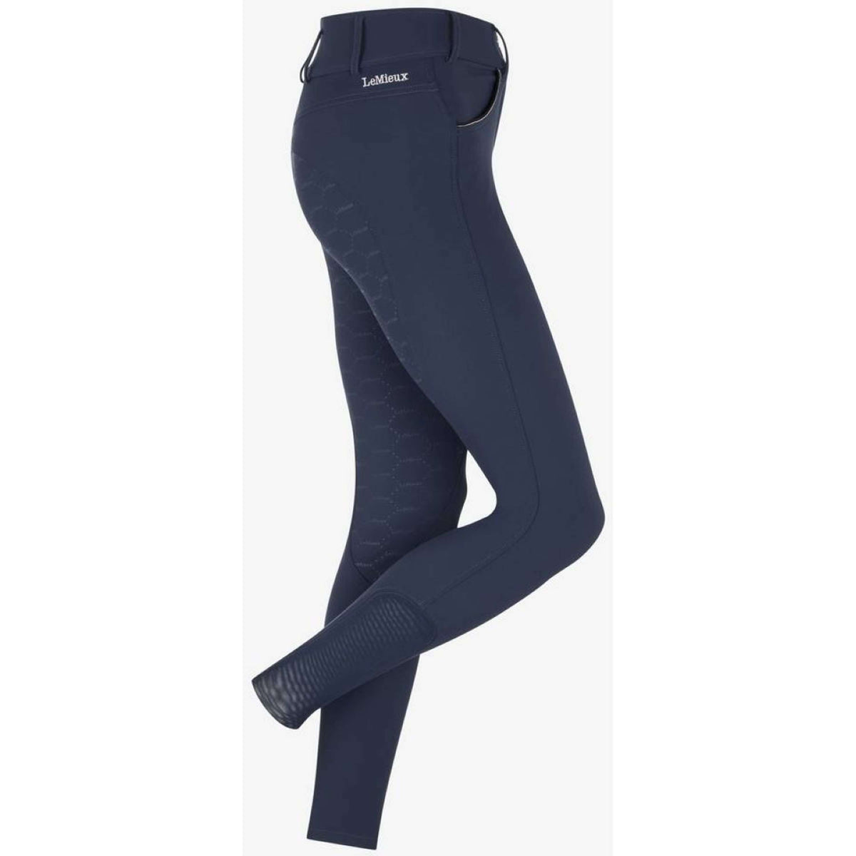 LeMieux Pantalon d'Équitation Victoria Silicone Fond de Peau Marin