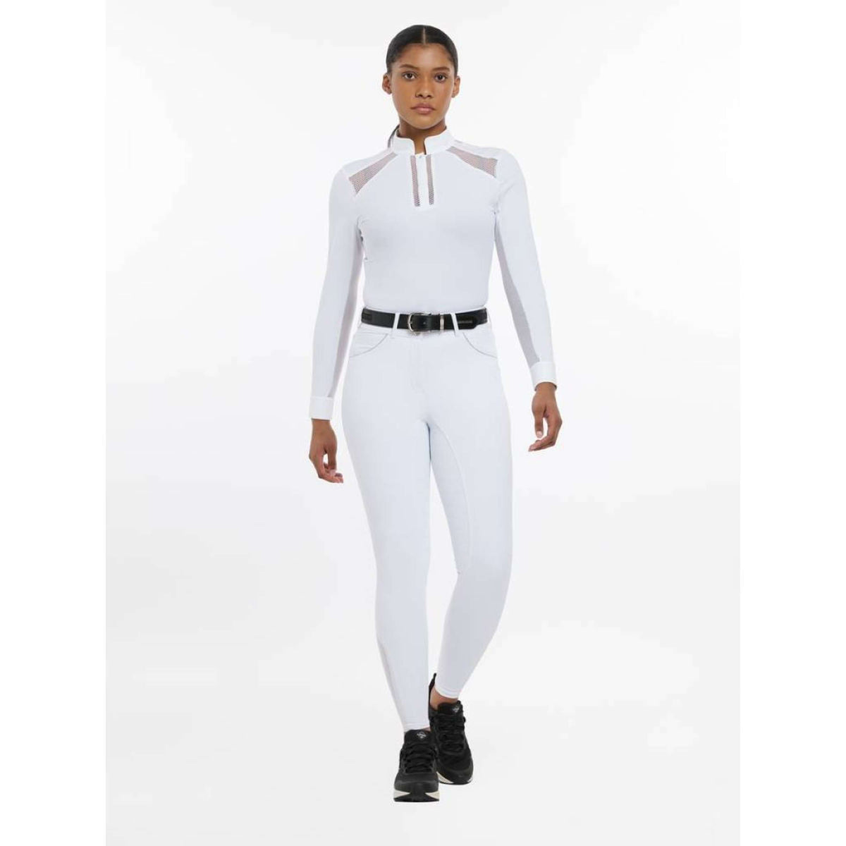 LeMieux Pantalon d'Équitation Victoria Silicone Fond de Peau Blanc