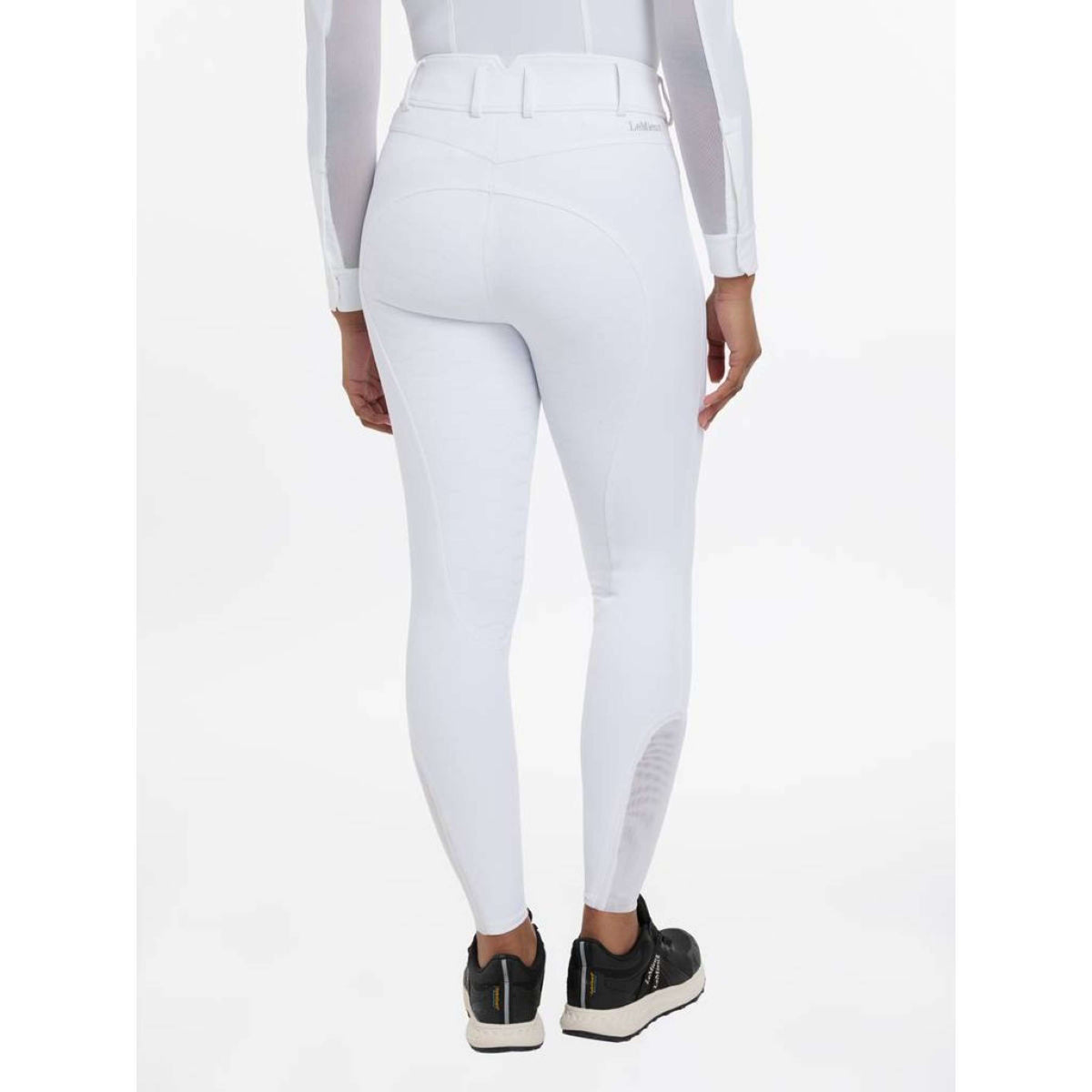 LeMieux Pantalon d'Équitation Victoria Silicone Fond de Peau Blanc