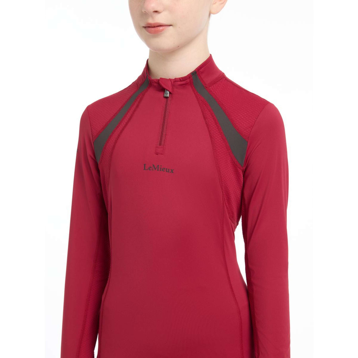 LeMieux Base Layer Young Rider Mia Mesh Ember