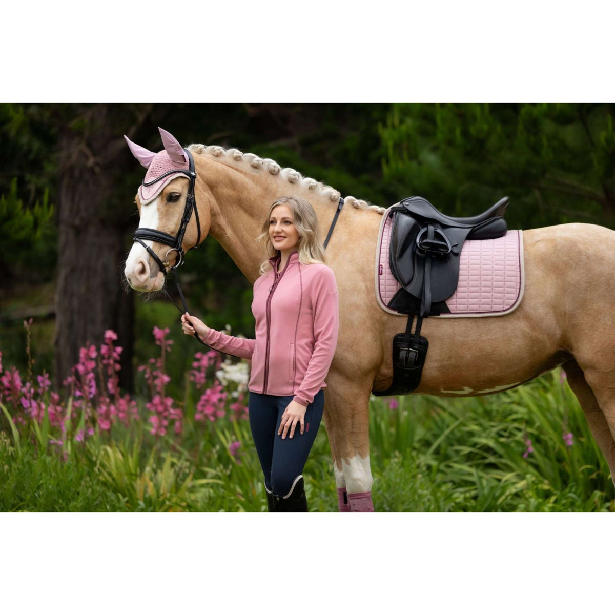 LeMieux Tapis de Selle Suede Square Dressage Blossom