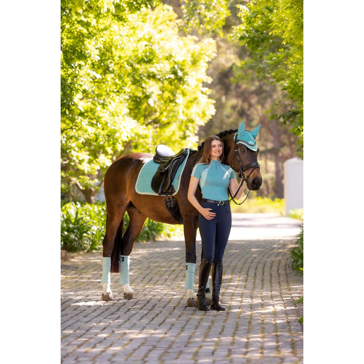 LeMieux Tapis de Selle Suede Square Dressage Lagoon