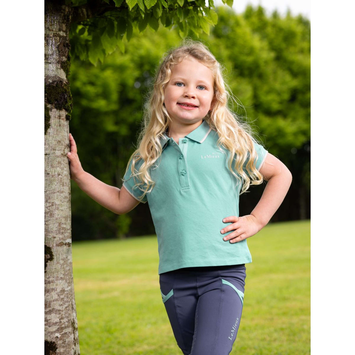 LeMieux Polo SS25 Mini Enfants Lagoon