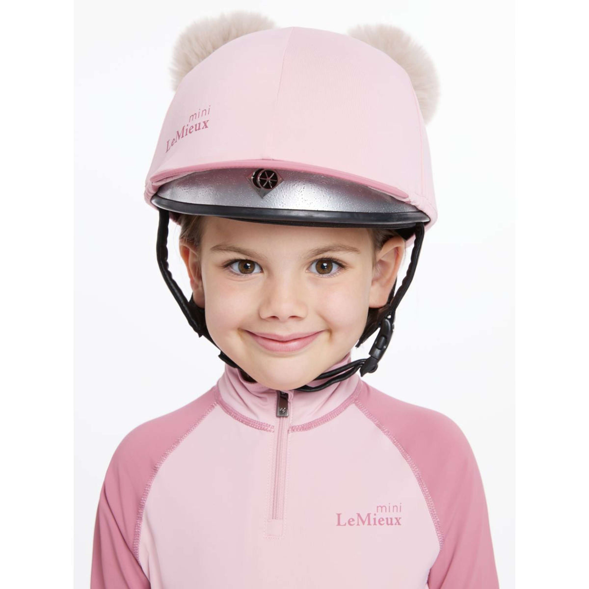 LeMieux Hat Silk Double Pom Enfants Blossom