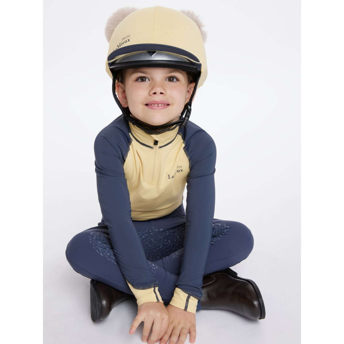 LeMieux Hat Silk Double Pom Enfants Mimosa