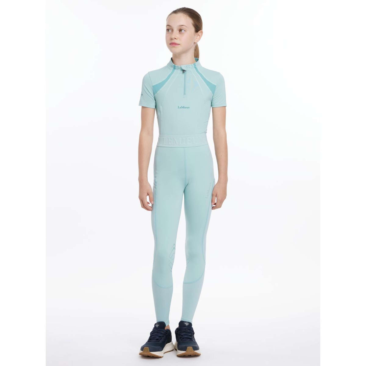 LeMieux Legging d'Équitation Lizzie Mesh Enfants Aqua