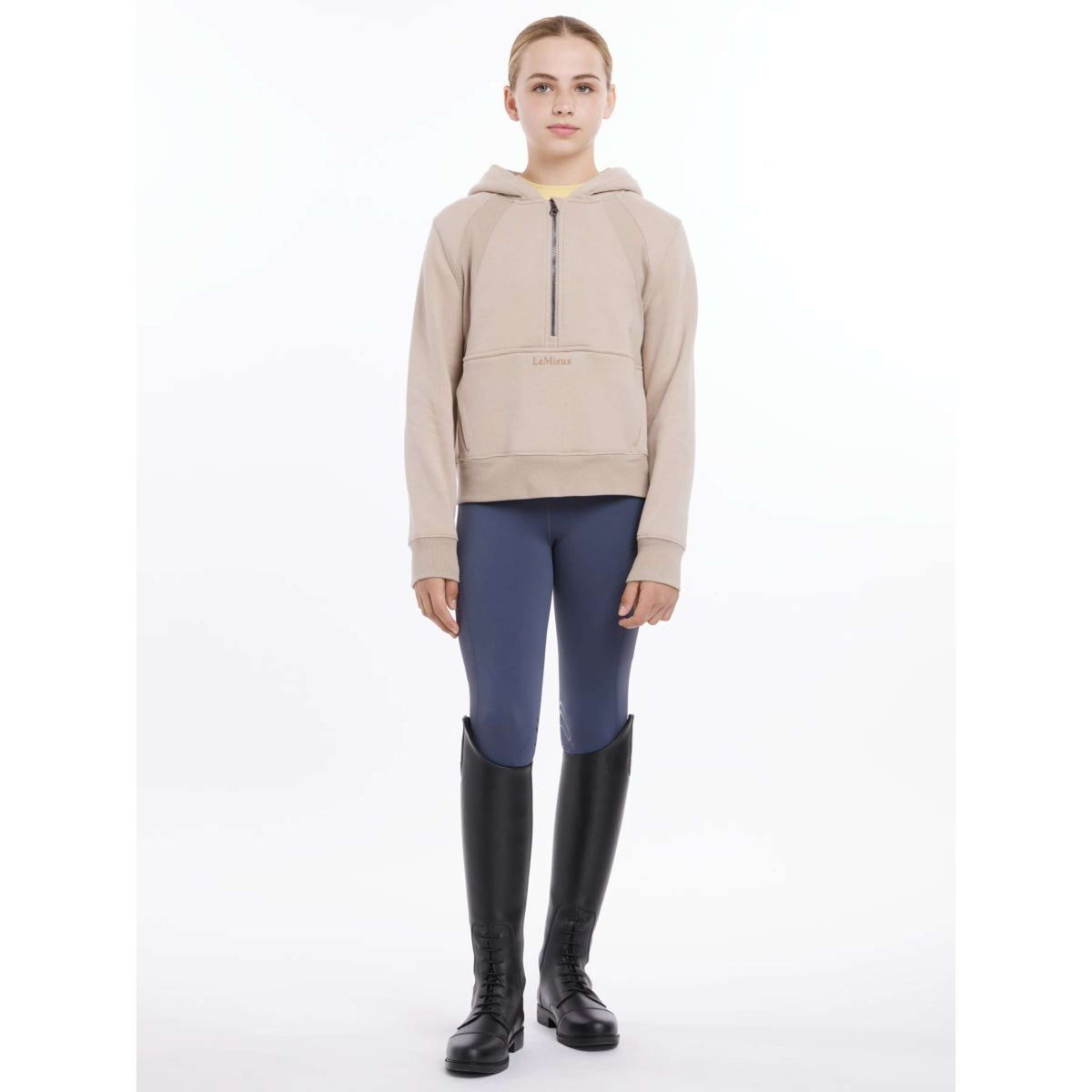 LeMieux Pull col Hoodie Harriet Pop Over Enfants Almond