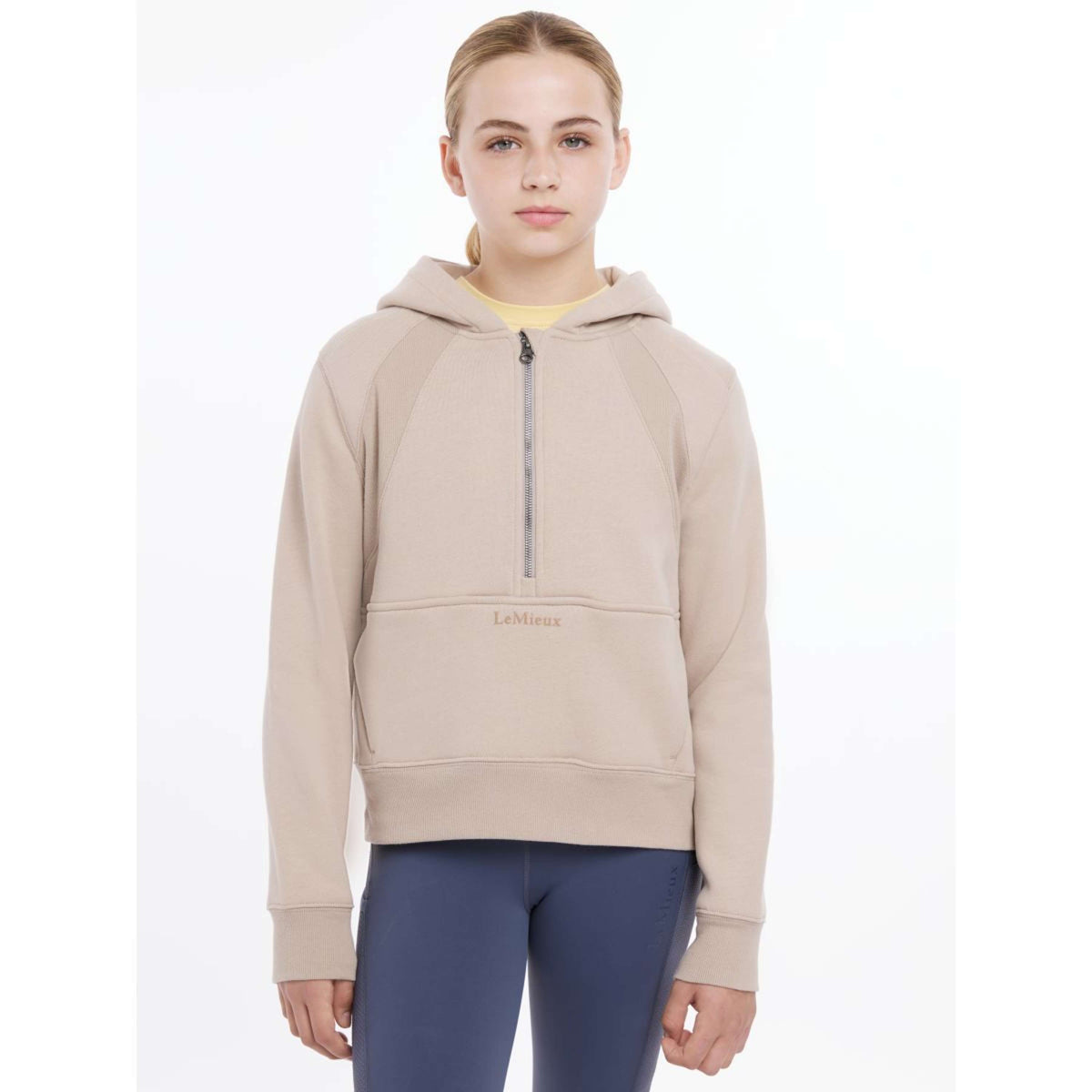 LeMieux Pull col Hoodie Harriet Pop Over Enfants Almond