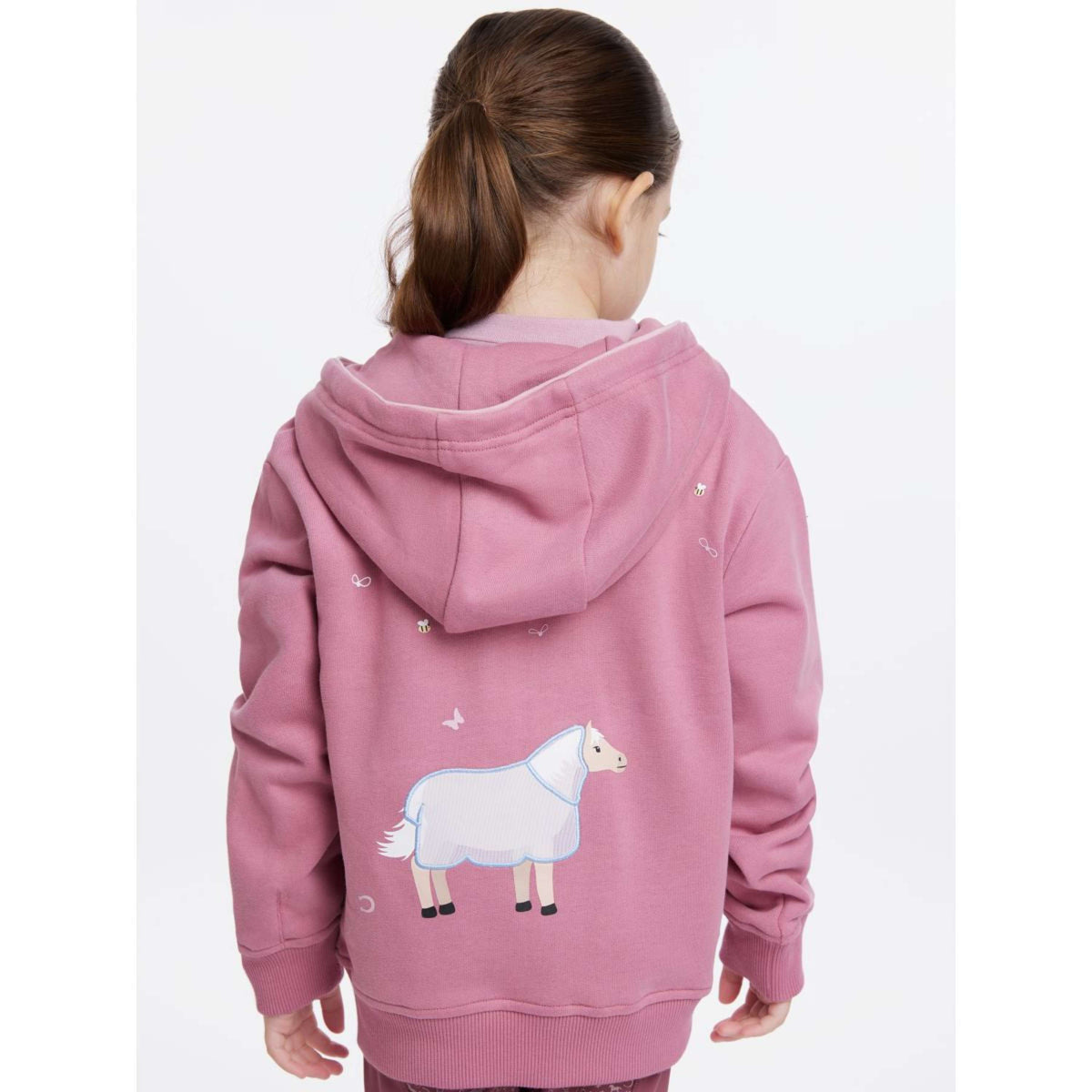 LeMieux Pull col Hoodie Charlie Zip Enfants Peony