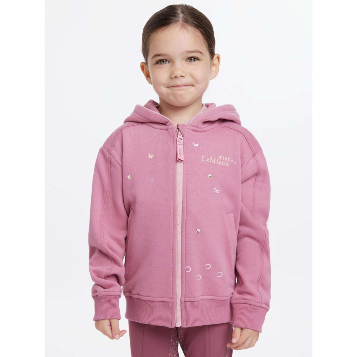 LeMieux Pull col Hoodie Charlie Zip Enfants Peony