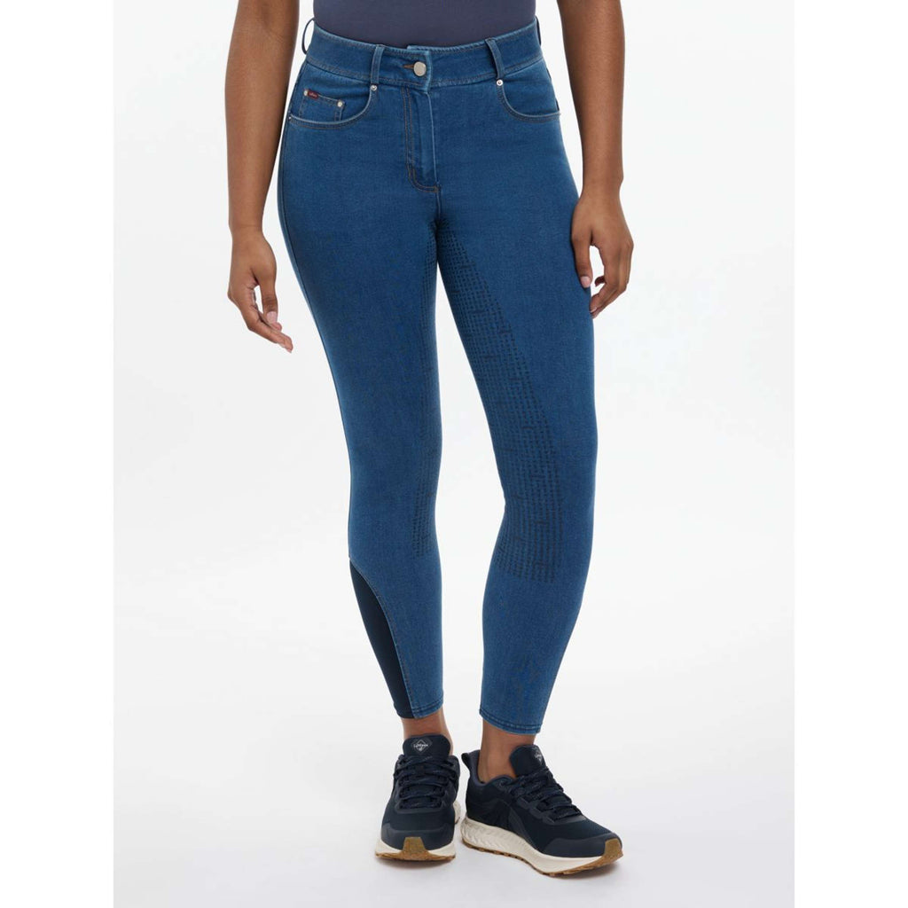 LeMieux Pantalon d'Équitation Dolly Denim Full Grip Denim