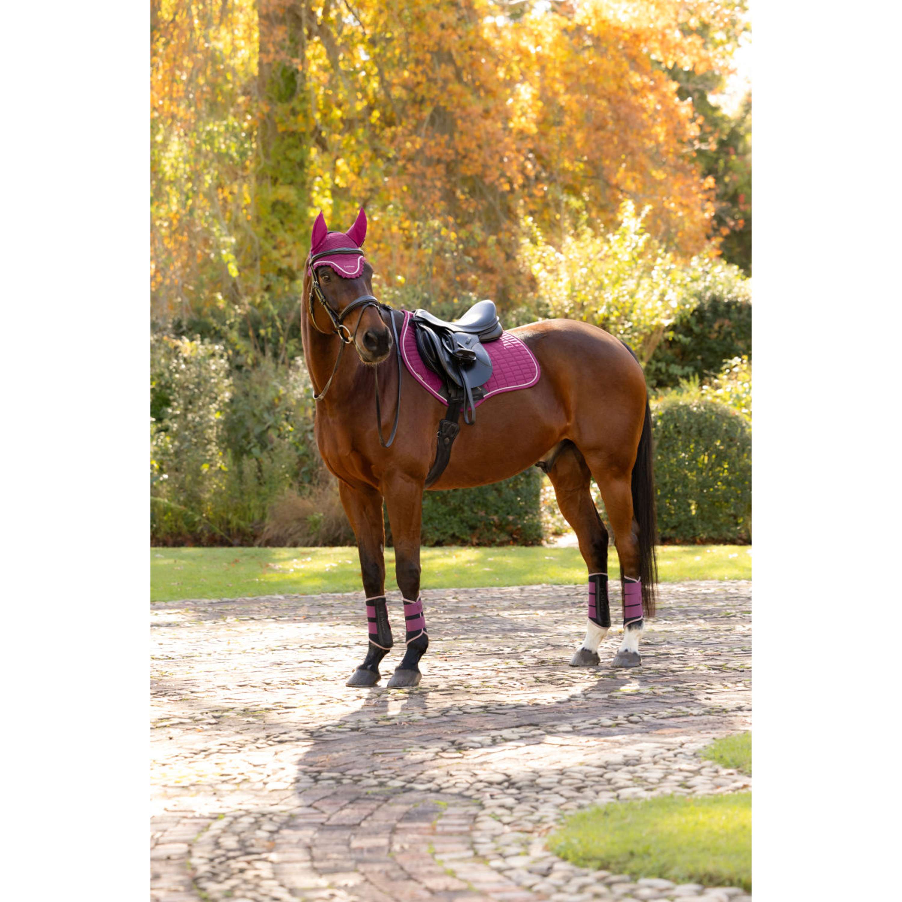 LeMieux Tapis de Selle Suede Close Contact Square de Saut Blackberry