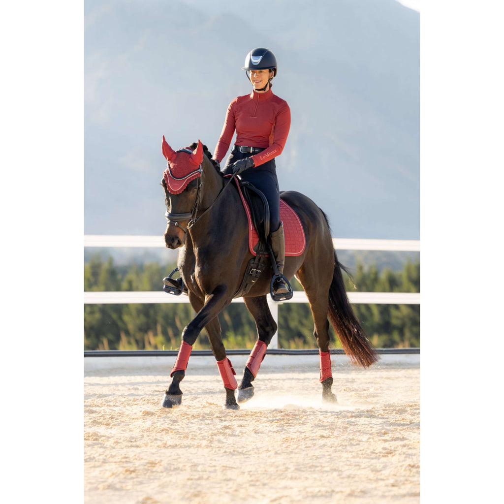 LeMieux Tapis de Selle Suede Square Dressage Russet