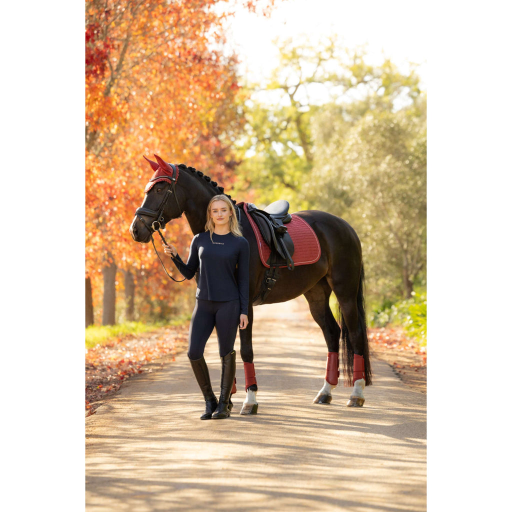 LeMieux Tapis de Selle Suede Square Dressage Russet