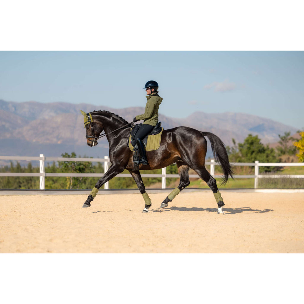 LeMieux Tapis de Selle Suede Square Dressage Gooseberry