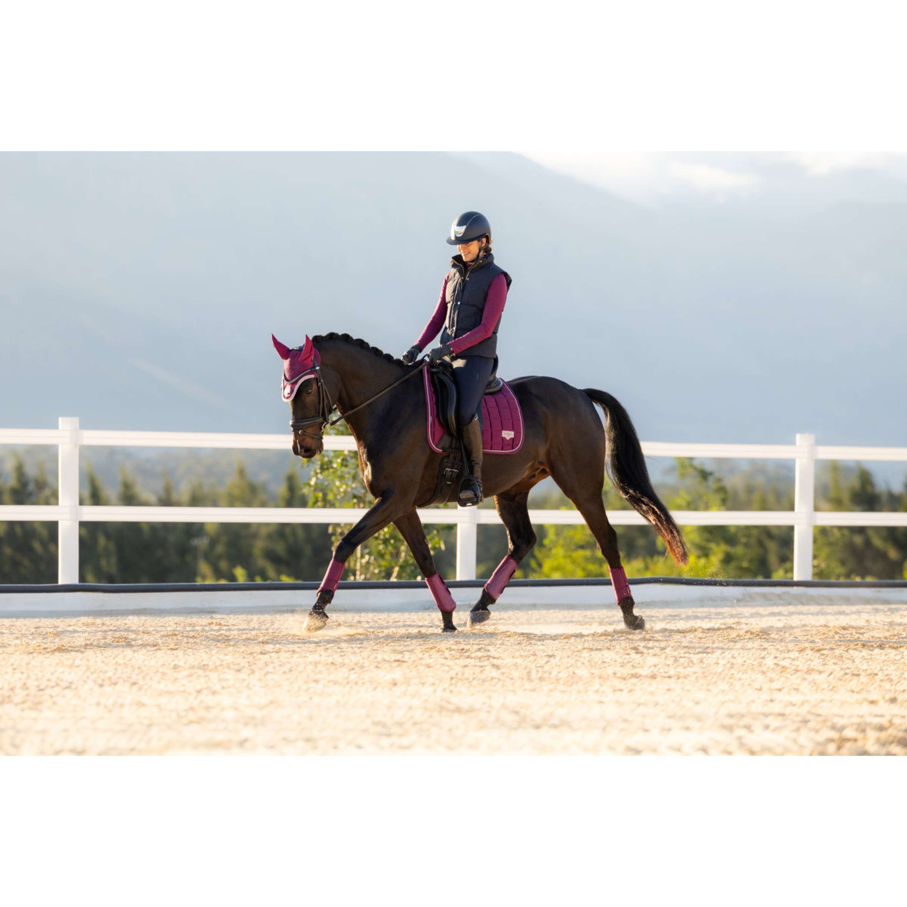 LeMieux Tapis de Selle Loire Classic Square Dressage Blackberry