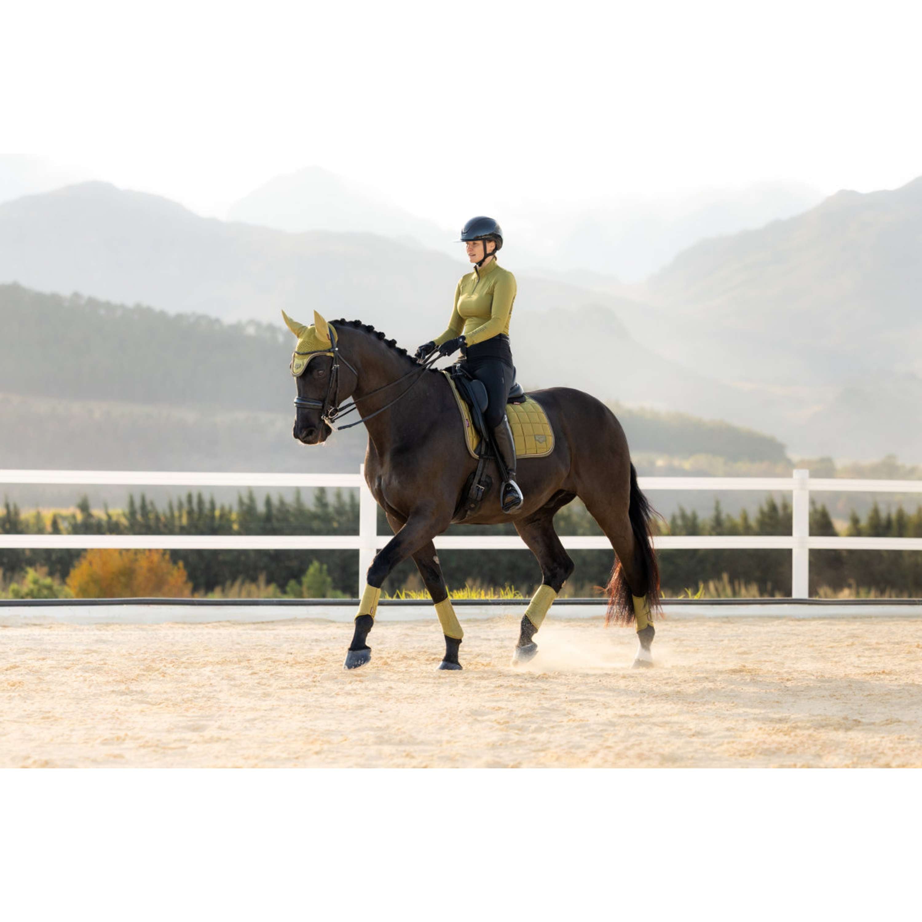 LeMieux Tapis de Selle Loire Classic Square Dressage Gooseberry