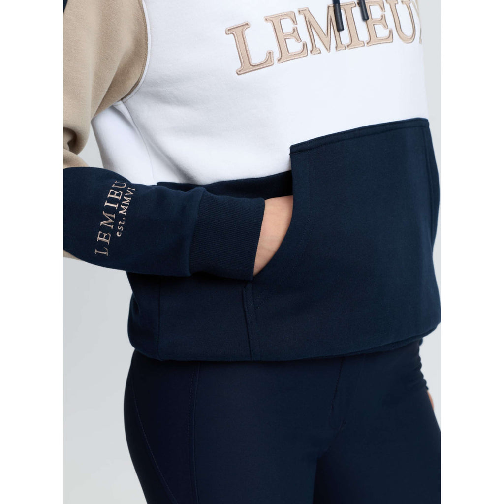 LeMieux Pull col Hoodie Kadie Colour Block Marine