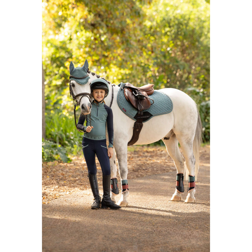 LeMieux Tapis de Selle Suede Square de Saut Aloe