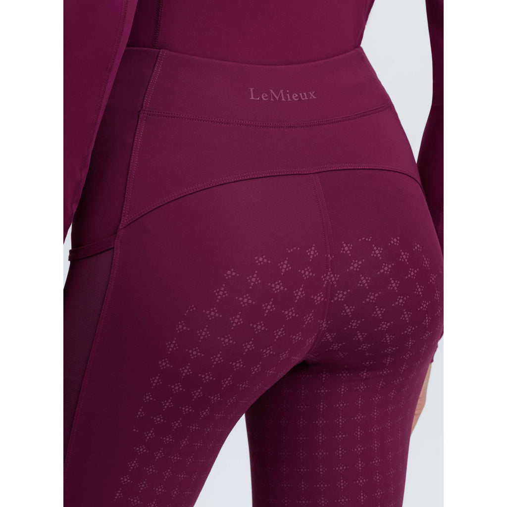 LeMieux Legging d'Équitation Naomi Full Grip Blackberry