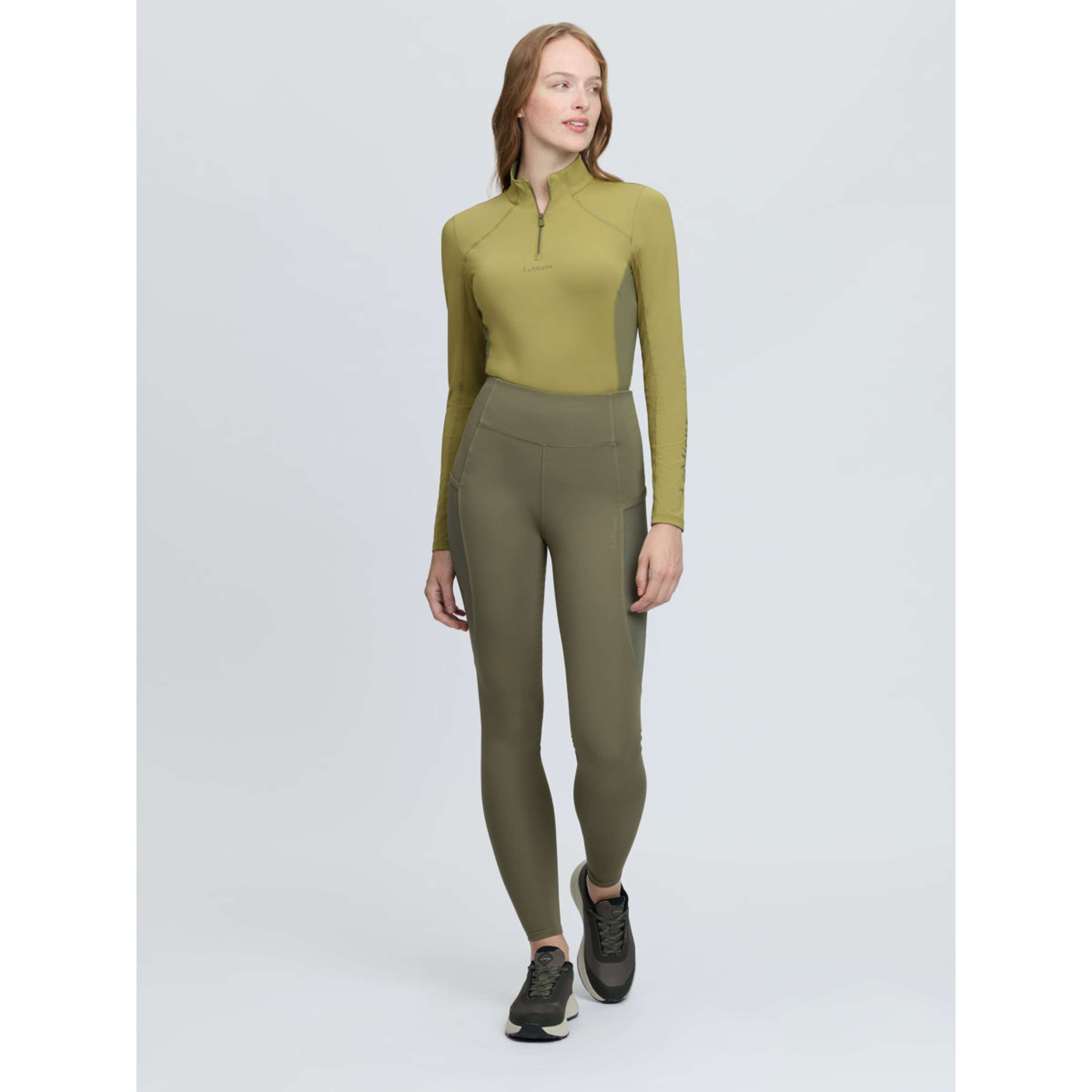 LeMieux Legging d'Équitation Naomi Full Grip Willow Green