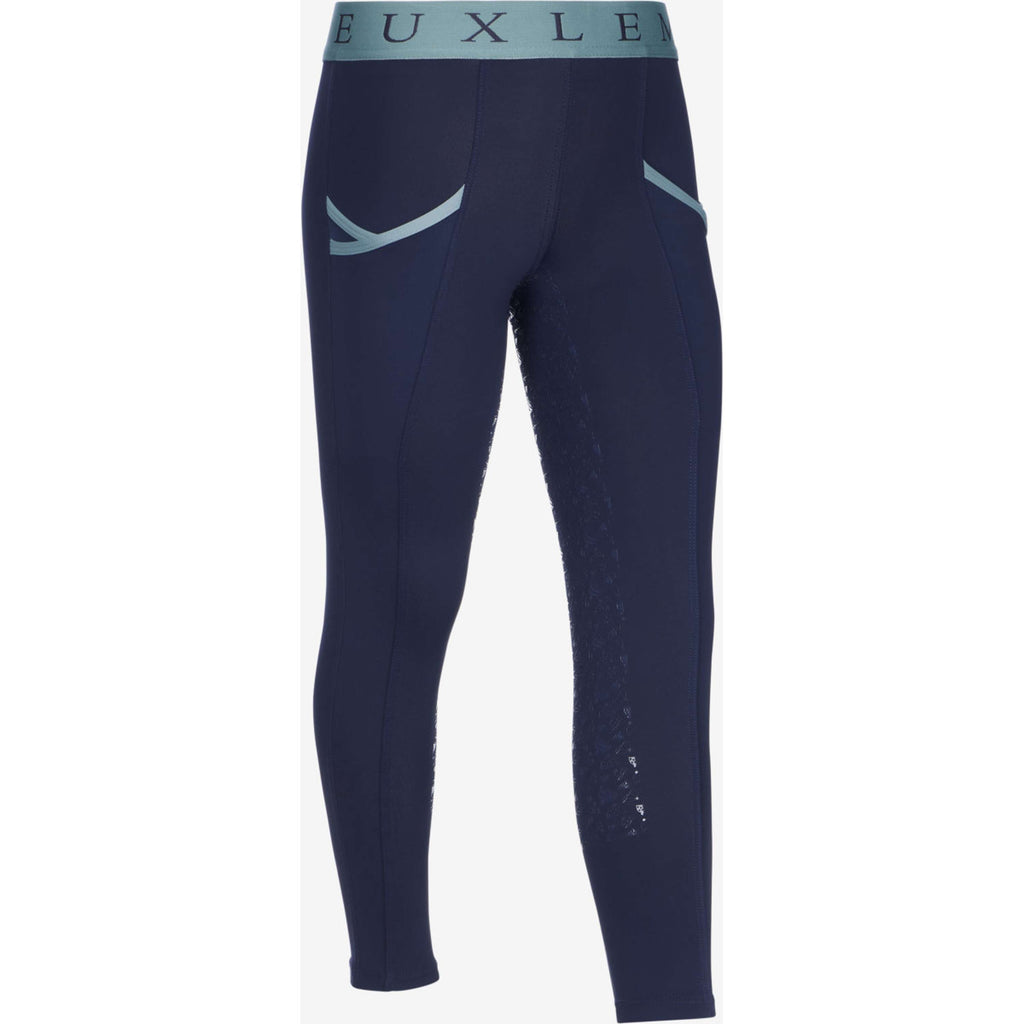 LeMieux Legging d'Équitation Kids Full Grip Navy/Aloe