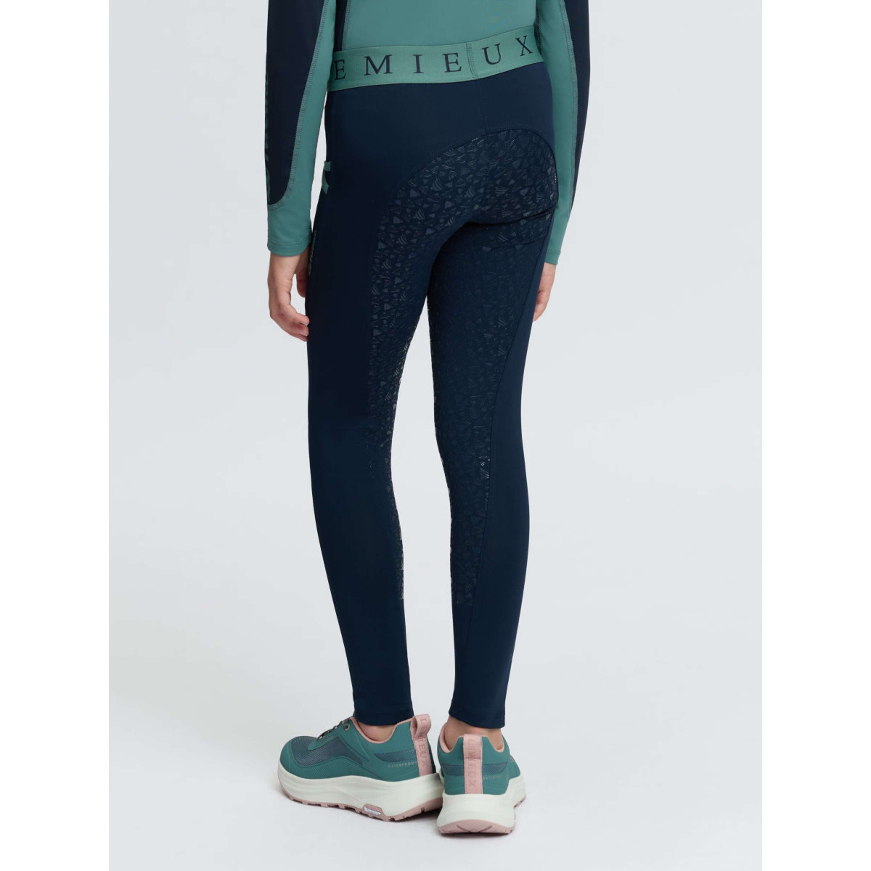LeMieux Legging d'Équitation Kids Full Grip Navy/Aloe