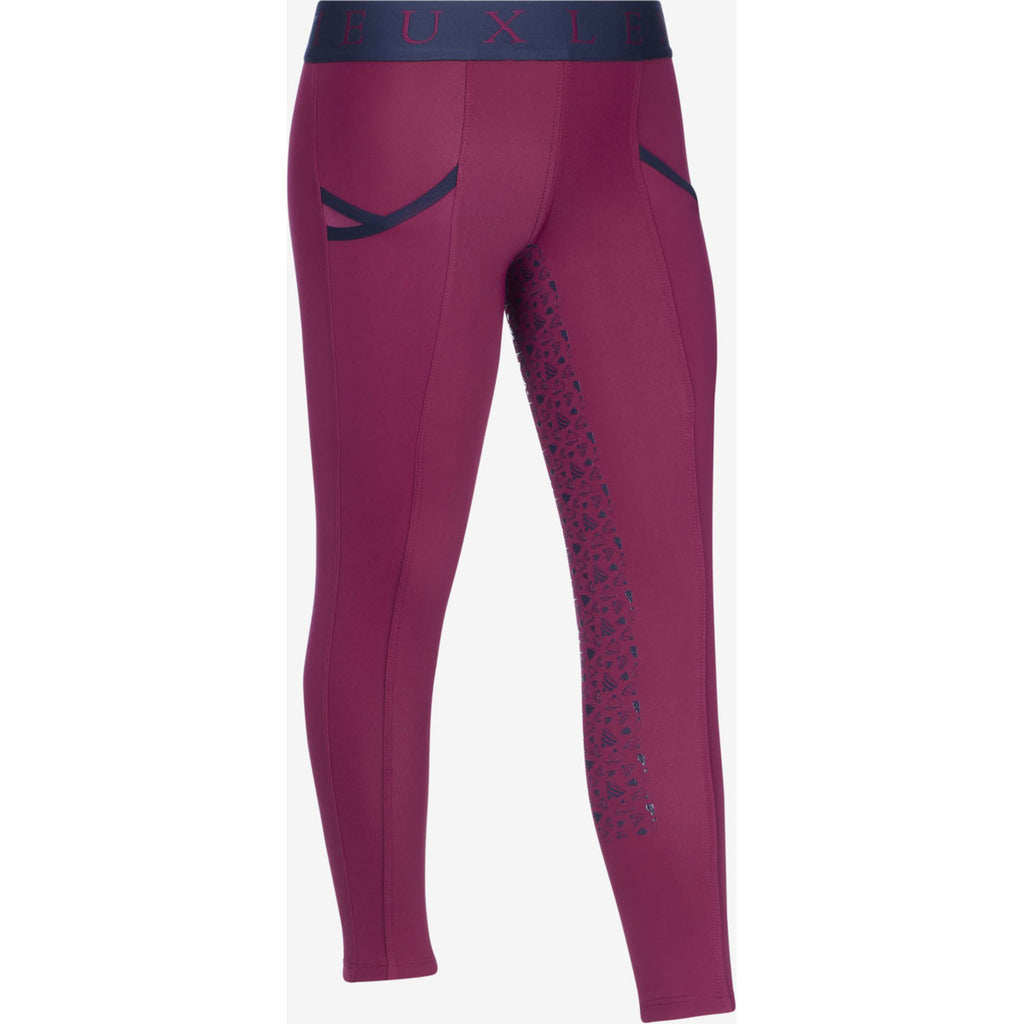 LeMieux Legging d'Équitation Kids Full Grip Blackberry