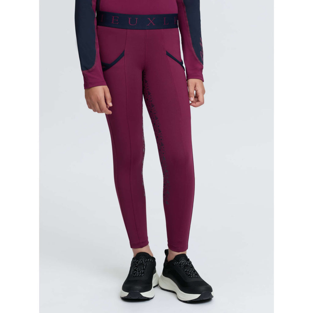 LeMieux Legging d'Équitation Kids Full Grip Blackberry